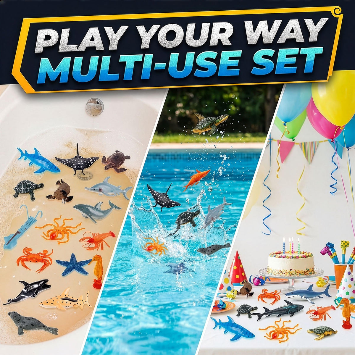Liberty Imports whale figure inspires big imaginations in water play.