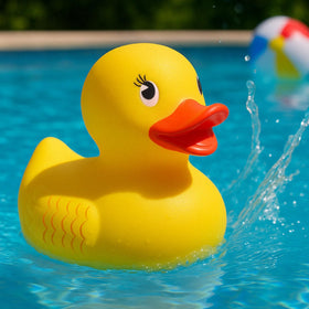 Liberty Imports outdoor pool and beach companion yellow duck for sunny days.