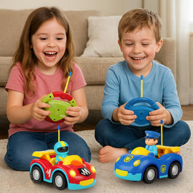 Liberty Imports packaging shows two cartoon RC cars in a bundle