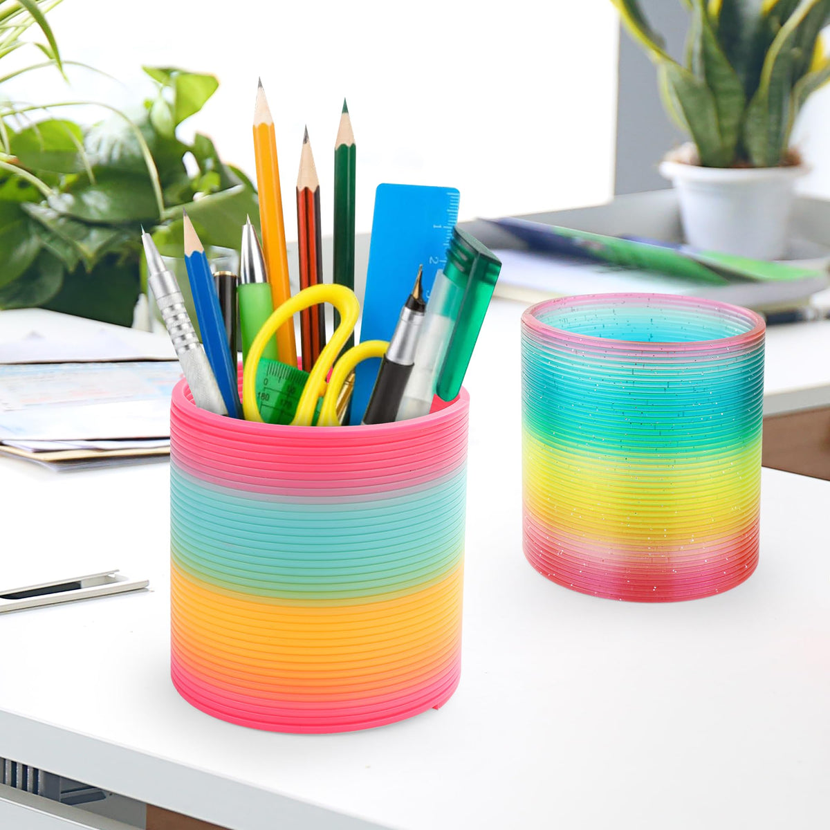 Liberty Imports party-favor rainbow springs 6pack; ideal goody bag filler for birthdays and events.