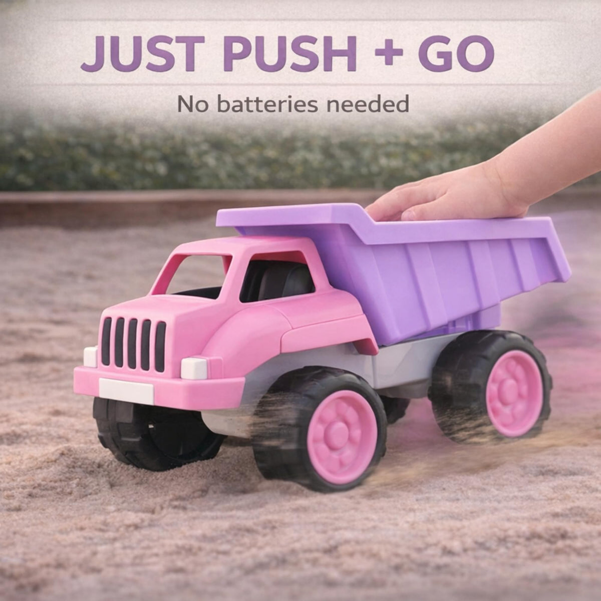 Durable ABS plastic Liberty Imports pink dump truck without harmful chemicals.