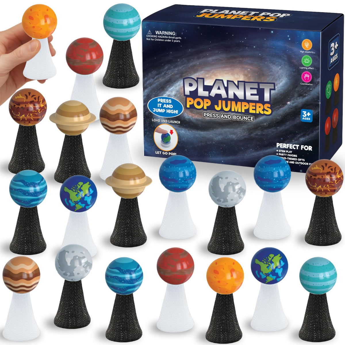 Liberty Imports Planet Pop Jumpers Earth LED planet for indoor space play