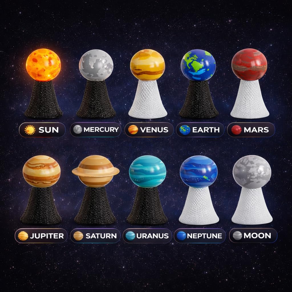 Liberty Imports Planet Pop Jumpers Jupiter LED planet lights up on impact for group play