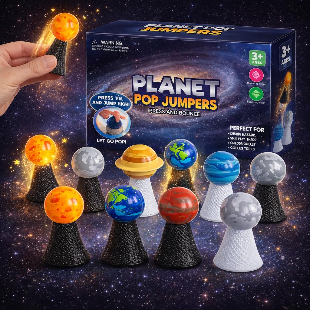 Liberty Imports Planet Pop Jumpers Saturn ringed planet adds dramatic pretend space adventures