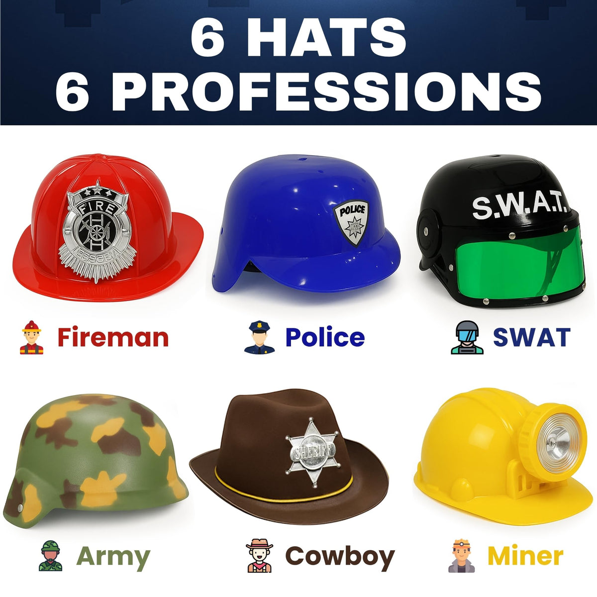 Liberty Imports police helmet promotes imaginative costume play and daily exploration.