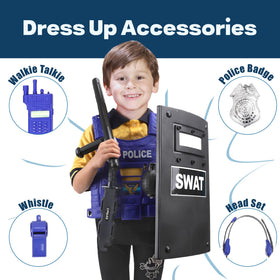Liberty Imports police kit walkie talkie for realistic communication during play.