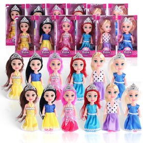 Liberty Imports 12-pack princess dolls arranged for imaginative play and display.
