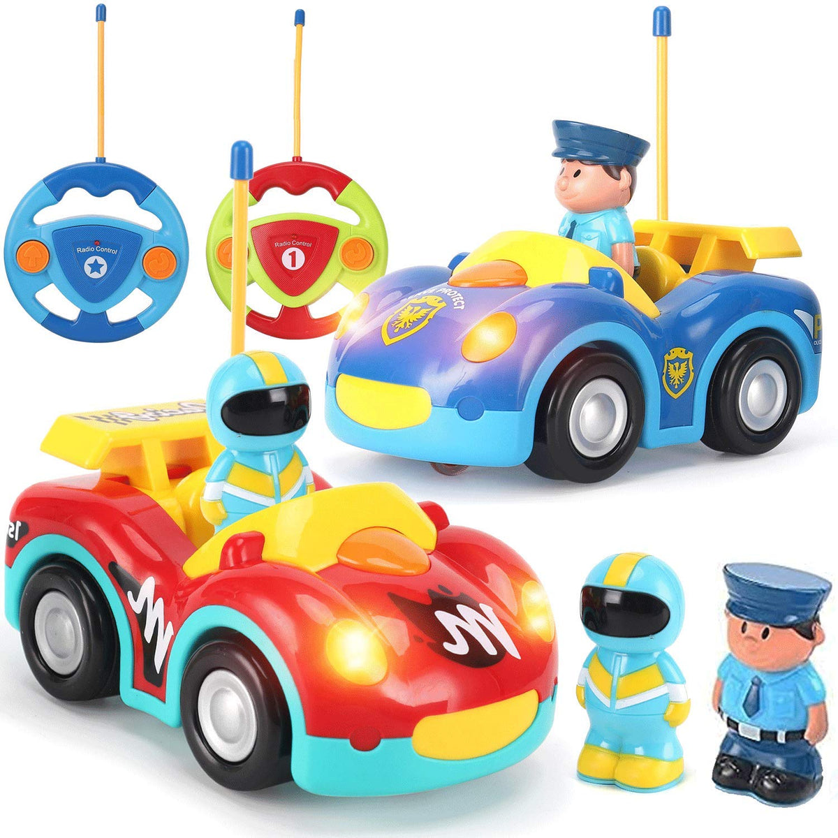 Liberty Imports race car RC toy side view with bright colors