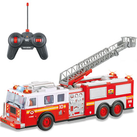 Liberty Imports RC Fire Truck large 14-inch for immersive indoor outdoor play.