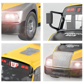 Liberty Imports RC School Bus rear view with flashing tail lights