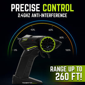 Rechargeable battery pack included with Liberty Imports RC stunt motorcycle