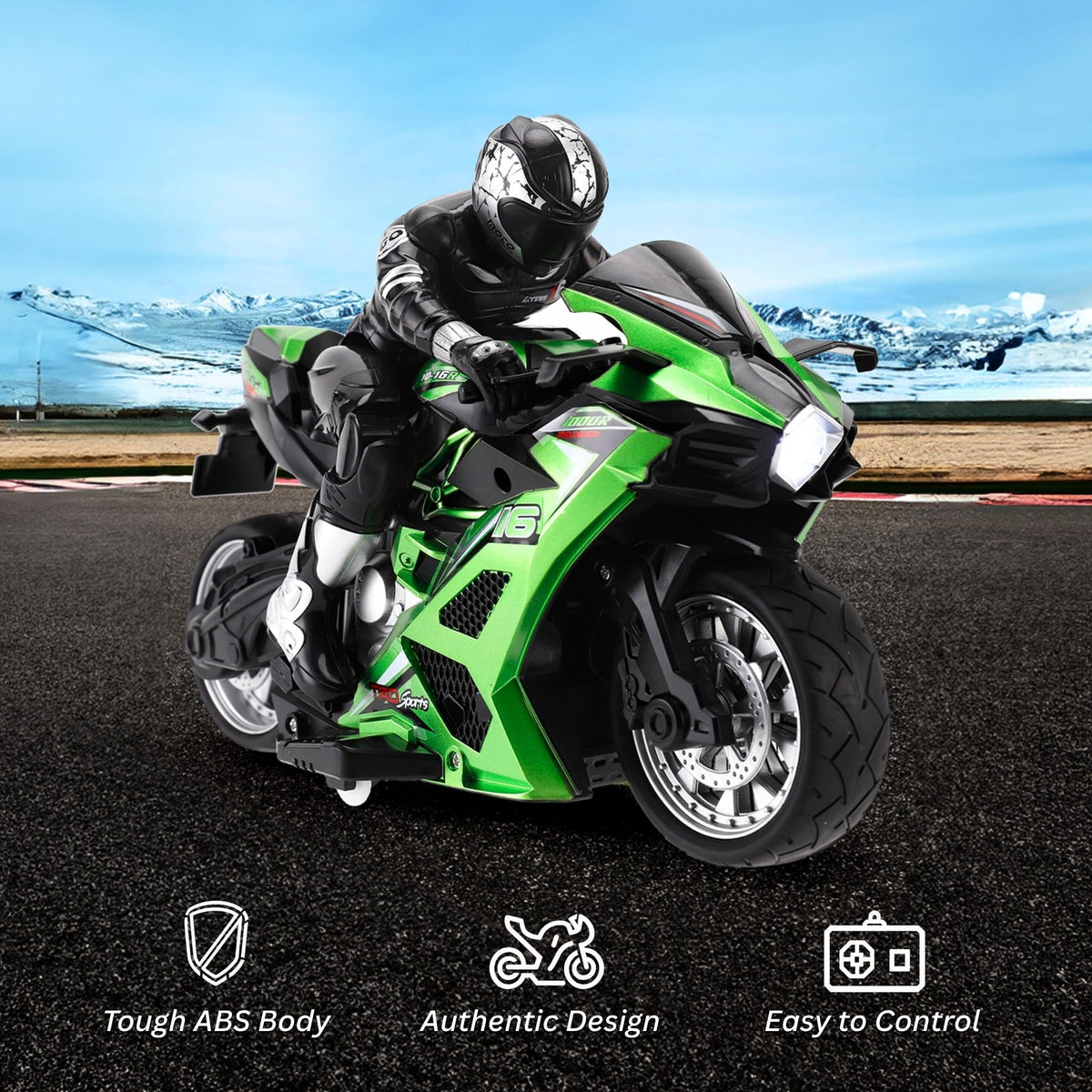Liberty Imports RC stunt bike with 260ft range for long-distance control