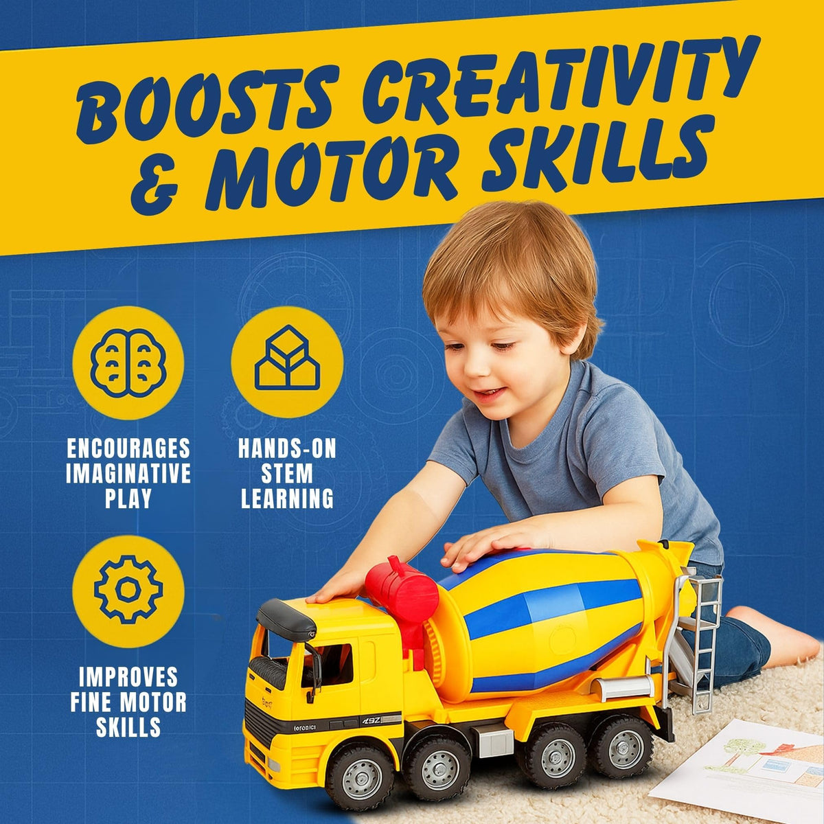 Liberty Imports rugged tires provide stability on various play surfaces