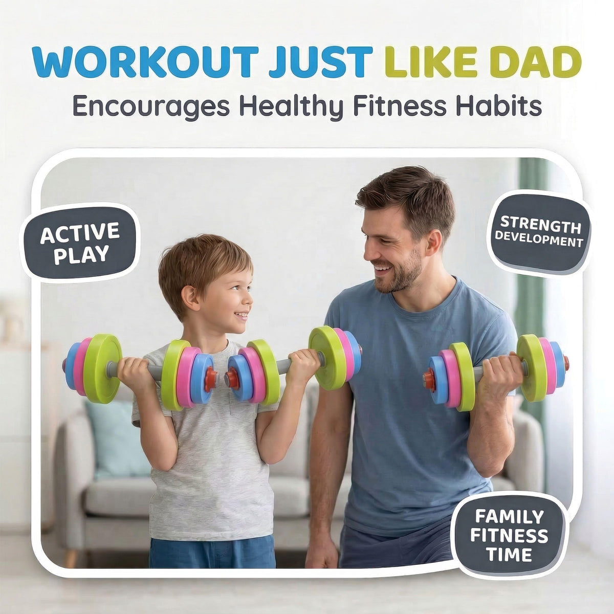 Liberty Imports lightweight, kid-friendly dumbbells encourage repeated practice and coordination.