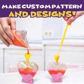 Liberty Imports sand art kit funnels aid clean pour and layering