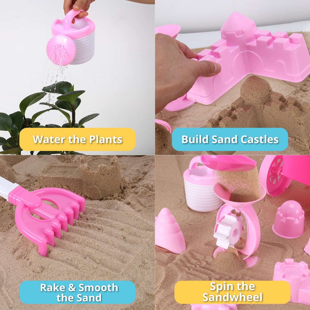 Liberty Imports sand wheel adds motion and patterns in damp sand
