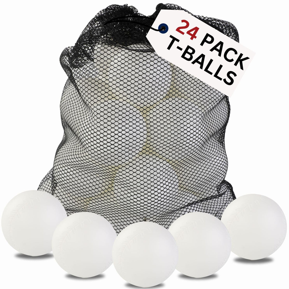 Liberty Imports T-Balls with mesh bag for easy transport and storage