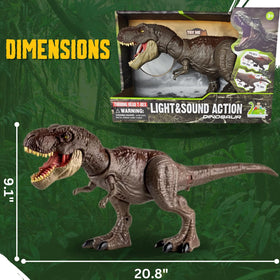 Liberty Imports T-Rex attack mode back button powers up bite and tail swing.