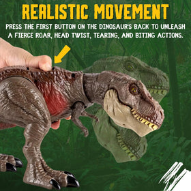 Liberty Imports T-Rex tail-swing enhances pretend battles and adventure stories.