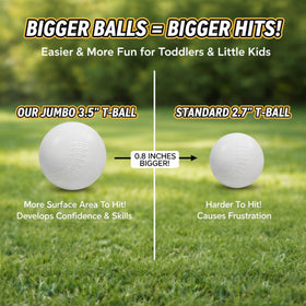 Liberty Imports T-Ball Balls 3-5 inch size designed for confident hits.