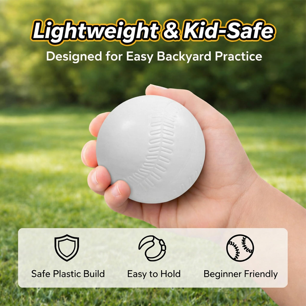 Liberty Imports T-Ball Balls with durable plastic shell that withstands repeated hits.