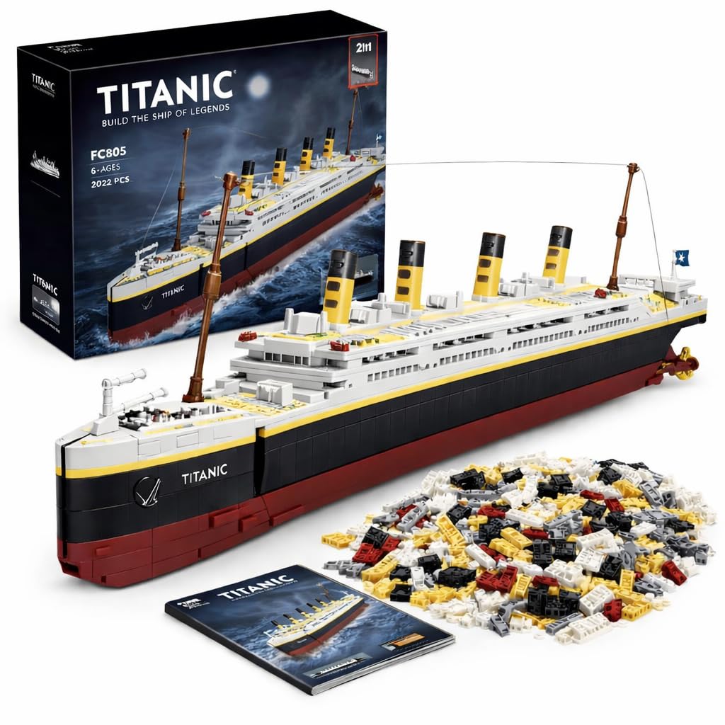 Liberty Imports Titanic model kit with 2000+ pieces creates a dramatic display centerpiece