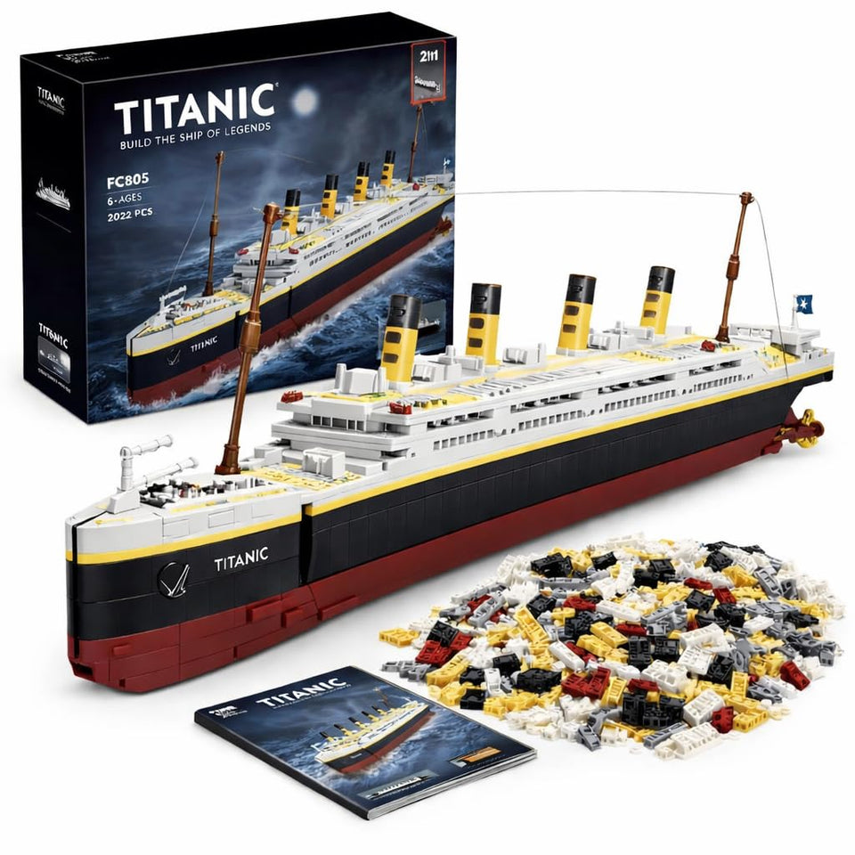 Liberty Imports Titanic model kit with 2000+ pieces creates a dramatic display centerpiece
