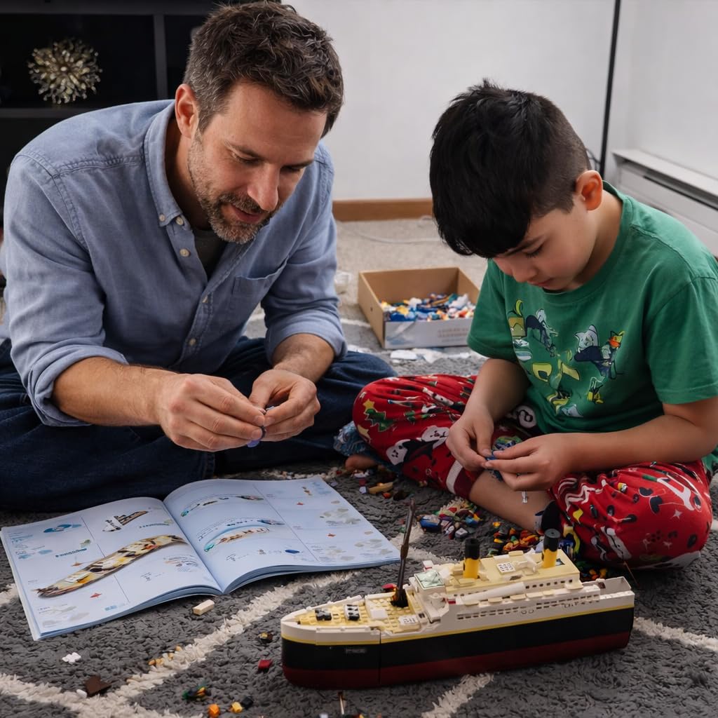 Liberty Imports Titanic model kit is compatible with major brick brands for expansion