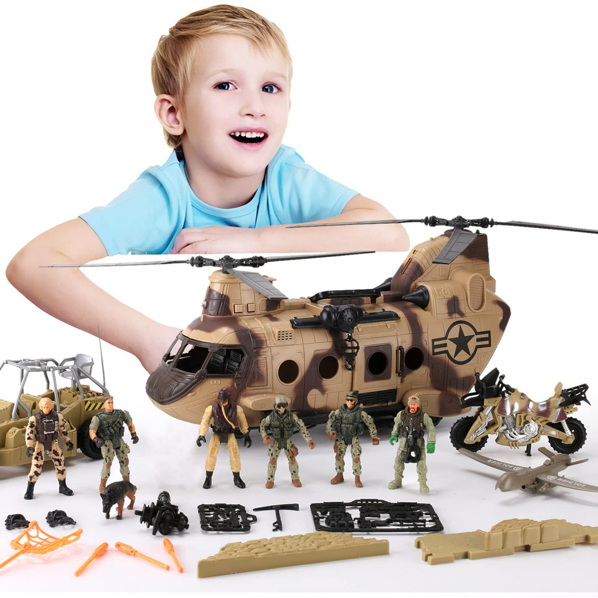 Liberty Imports 4-inch soldier figures poseable for versatile vehicle fit