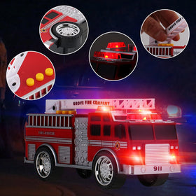 Liberty Imports True Hero LED lights and 3-button controls add realistic sirens to playtime.