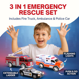 Liberty Imports True Hero working ladder and swiveling parts boost interactive play.