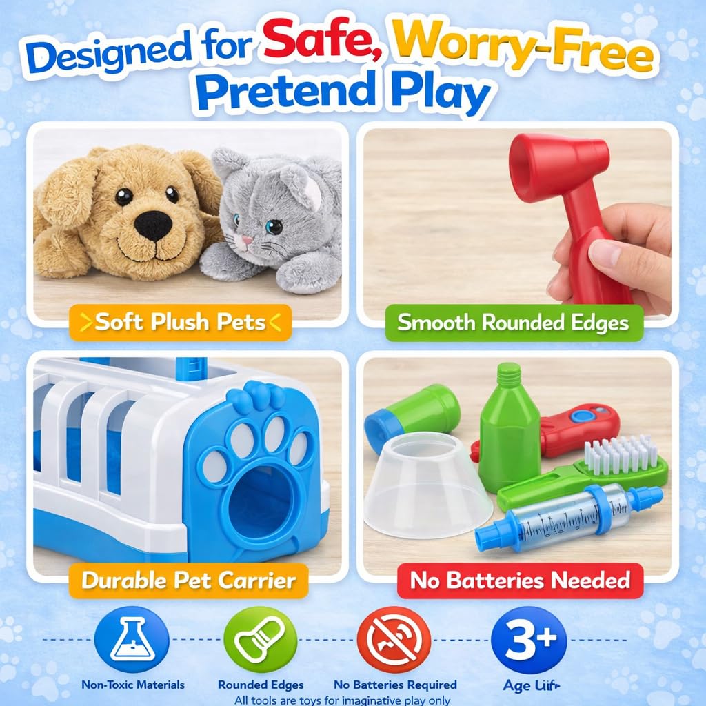 Liberty Imports vet-ear-scope toy for exploring pretend pet ears and care