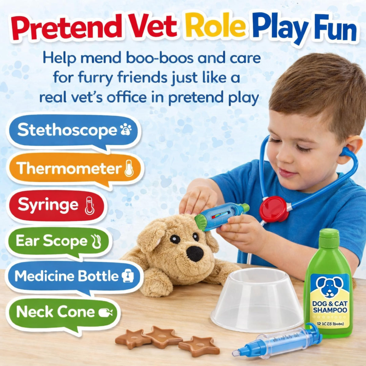 Liberty Imports vet-stethoscope toy for pretend heart checks and creativity