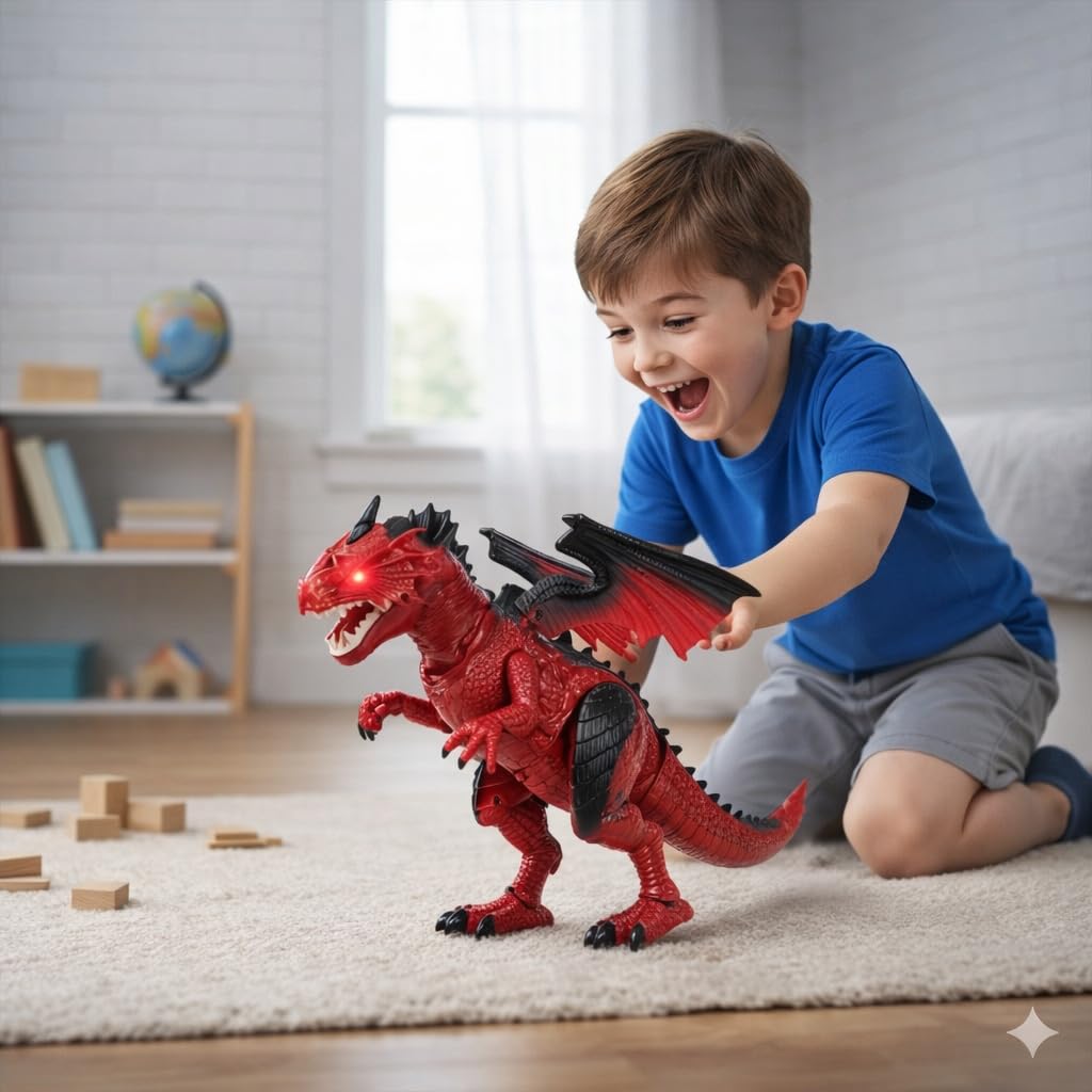 Liberty Imports Walking Dragon Toy detailed claws, boosts imaginative scenarios and combat play.