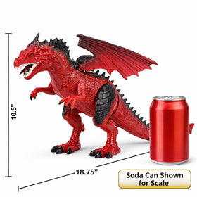 Liberty Imports Walking Dragon Toy roaring sounds, enhances immersive pretend battles and drama.