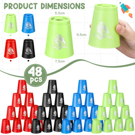 Libima black cups for solo or group stacking games.