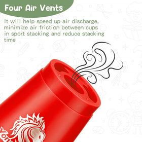 Libima red cups add vibrant color to family challenges.