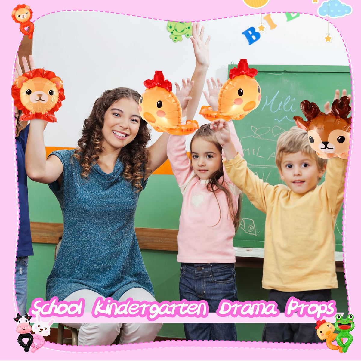 Libima chick wrist balloon brightens classrooms and outdoor events.