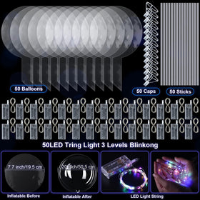 Libima assembly guide shows easy steps to light up and position balloons.