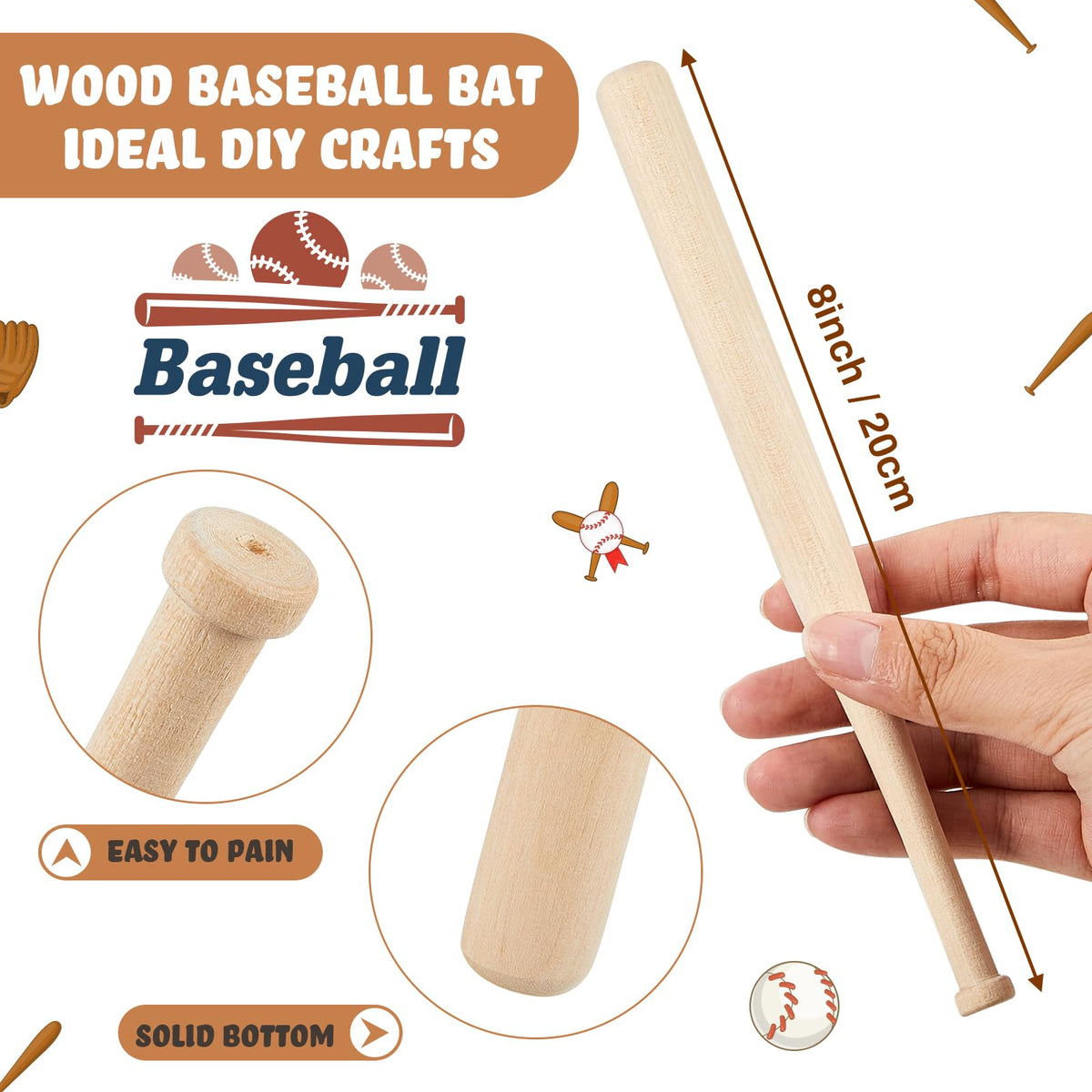 Libima 2-inch PU foam baseballs, soft and safe for crafts and games.