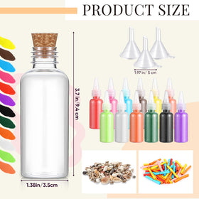 Libima colored sands in 12 colors for vibrant artwork and crafts.