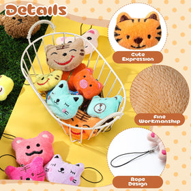 Libima cute animal-face plush with colorful design for keys and bags.