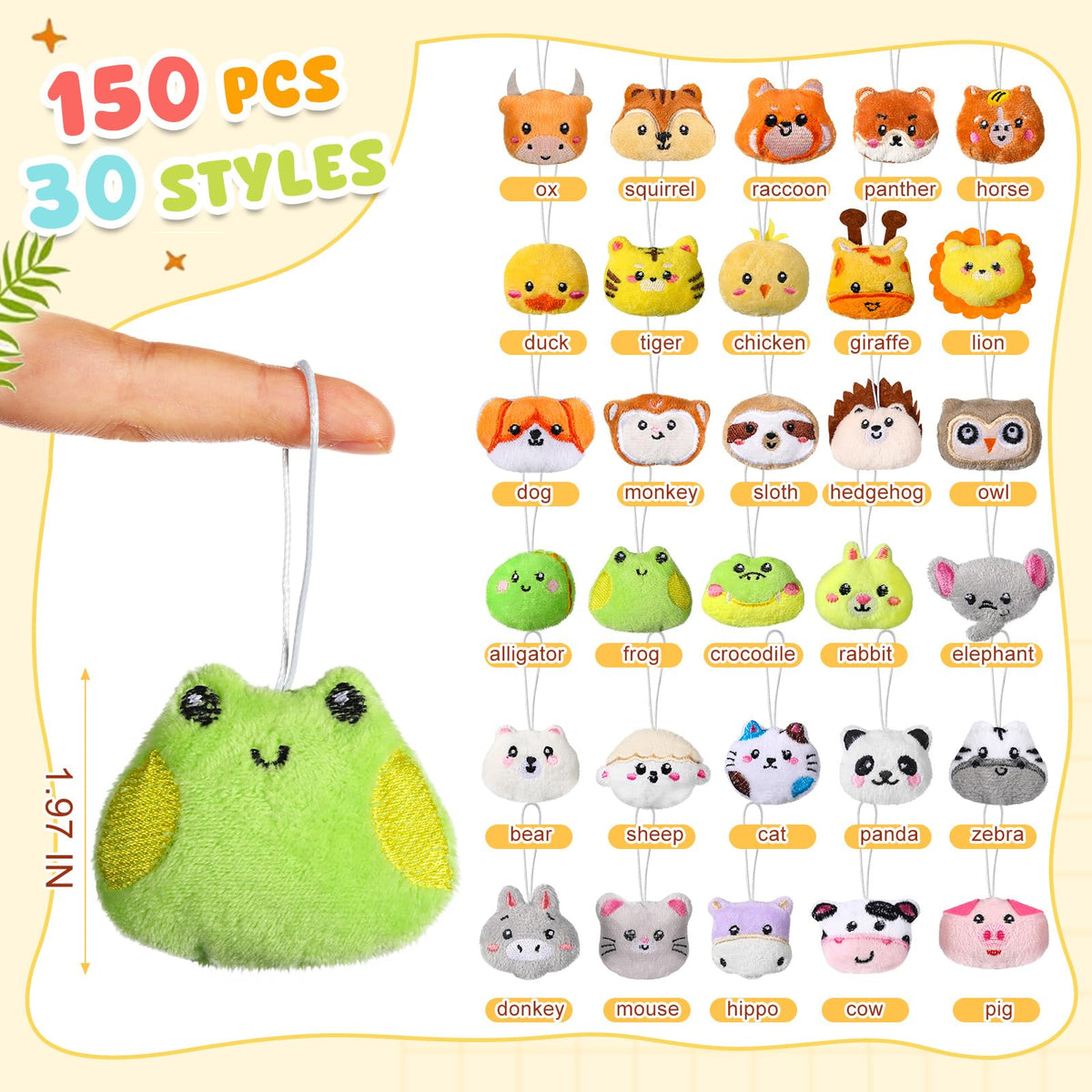 Close-up of Libima cute animal faces for eye-catching accessories.