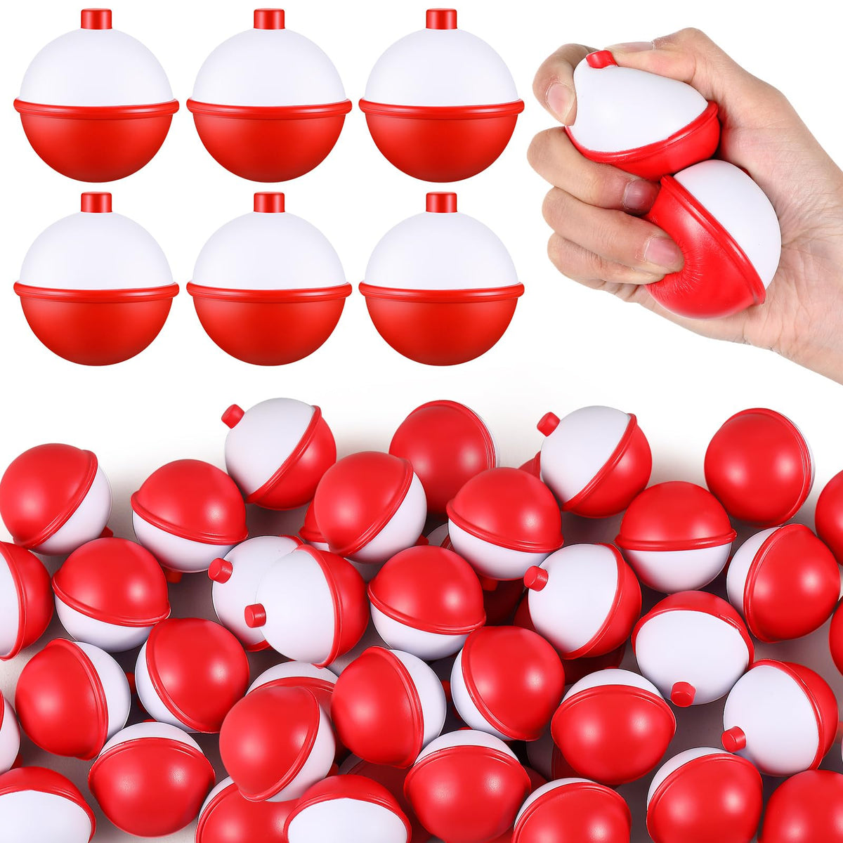 Libima fishing bobber stress ball, portable grip reliever for on-the-go stress.