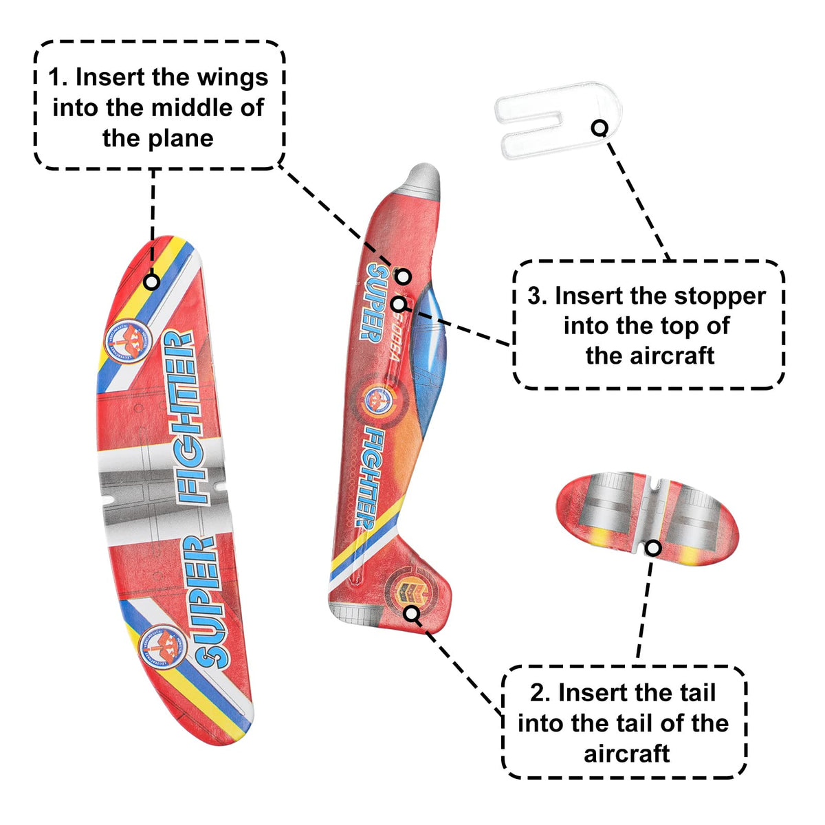 Libima foam airplanes outdoor flying in a sunny yard.