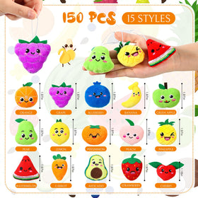 Libima assorted fruit plush keychain brightens party favors.