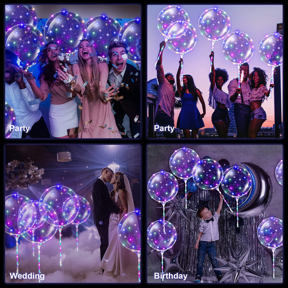 Libima LED string lights wrapped around balloon create a fairy-like glow.