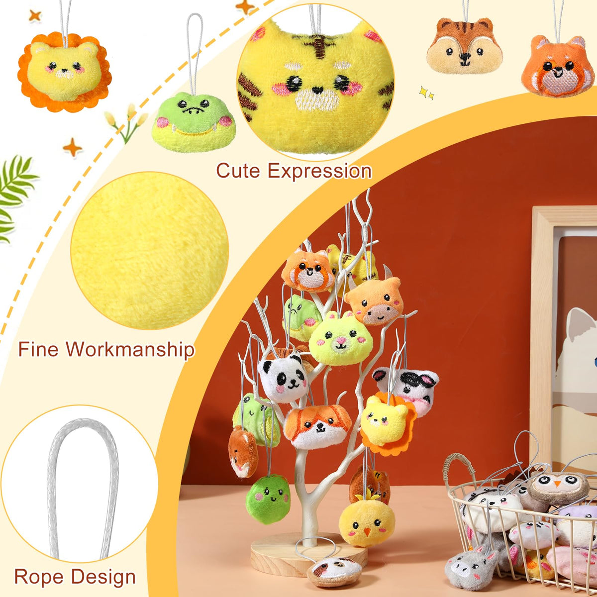 Libima mini plush keychain, size suitable for easy carry.