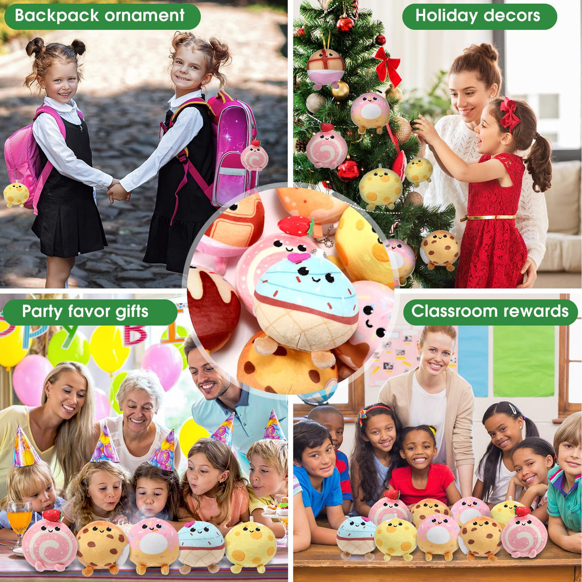 Libima mini stuffed desserts cupcake; bright keepsakes for party bags and classroom rewards.