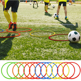 Libima obstacle course ring set blue ring great for coordination drills and gym class games.